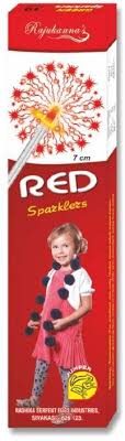 7Cm Red Sparklers (10Pcs)